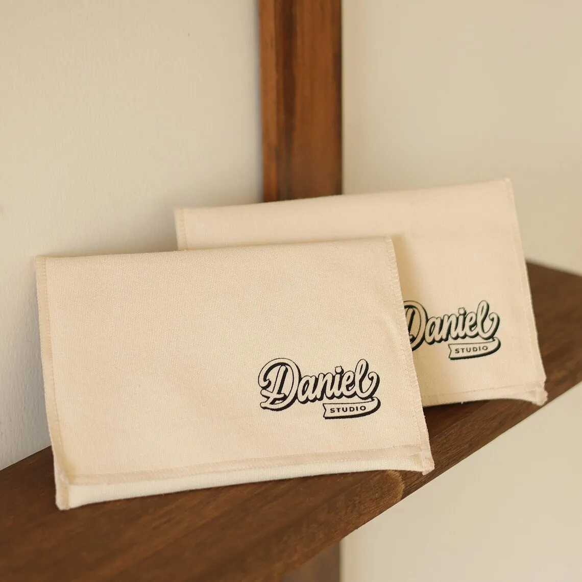Custom Logo  Muslin Bags Cotton Envelope Flap Bags Canvas Bag Sachet Bag Reusable Empty Gift Pouch for Wedding