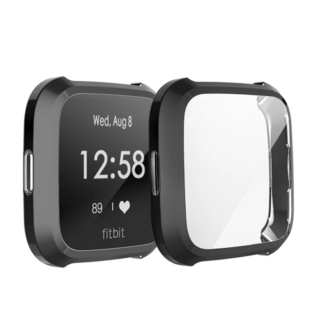 

Smart Watch Protective Cover Case Black Glass Anti Scratch Durable TPU Full Protection Bumper Watch Accessories Smart Watches
