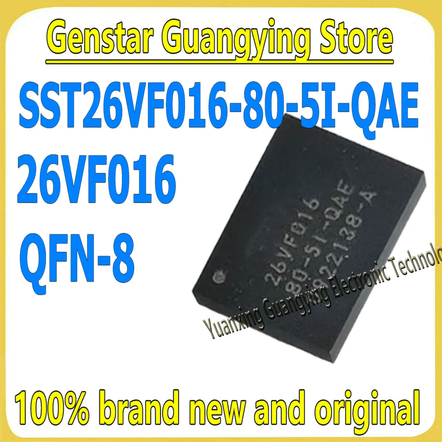 (1 piece) SST26VF016-80-5I-QAE 26VF016-80-5I-QAE 26VF016 80-5I-QAE QFN-8 Flash memory chipset 100% brand new