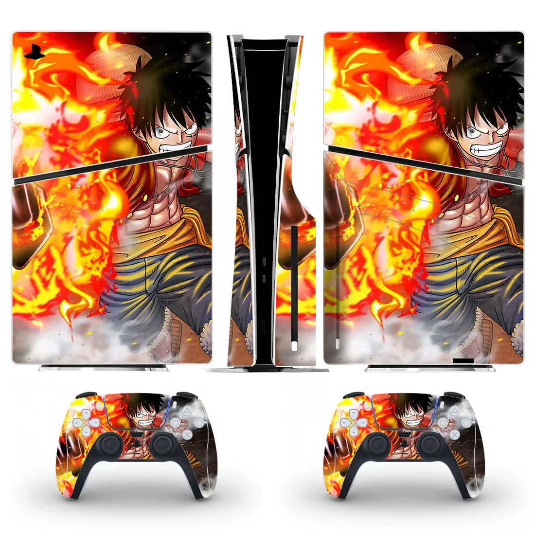 Новинка, стикеры в стиле аниме Luffy Gear 5 PS5, Обложка для консоли и 2 контроллера, новинка, виниловый тонкий диск PS5