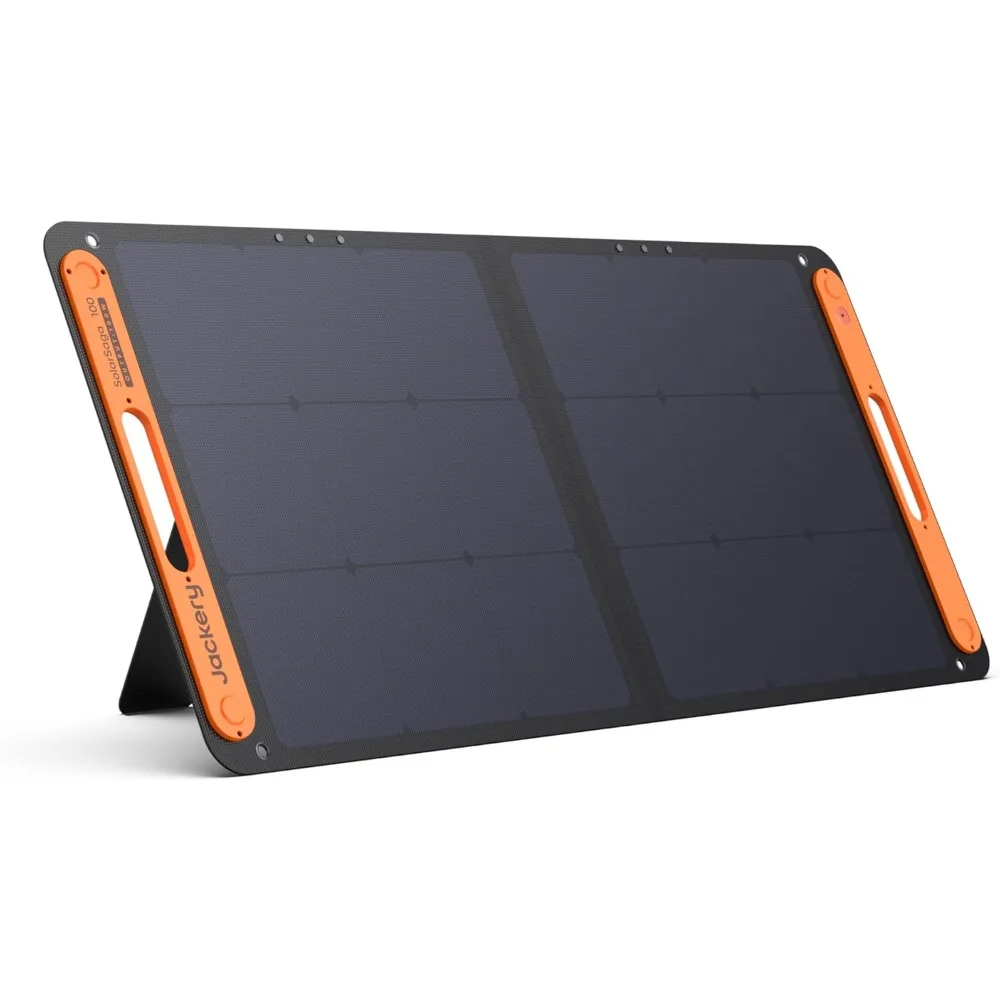 SolarSaga 100W Portable Solar Panel for Explorer 240/300/500/1000/1500 Power Station, Foldable Solar Cell Solar Charger