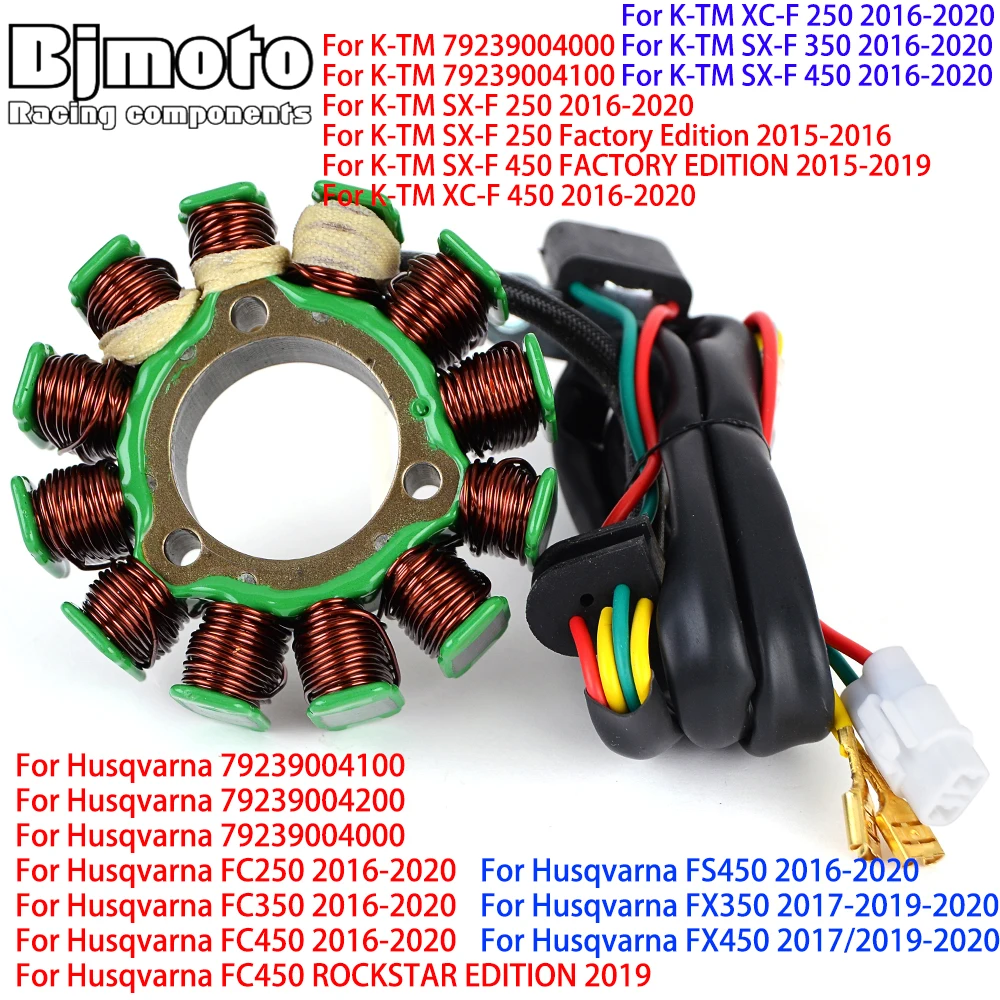 

Motorcycle Generator Stator Coil For Husqvarna FC250 FC350 FC450 FS450 FX350 FX450 79239004100 79239004200 79239004000