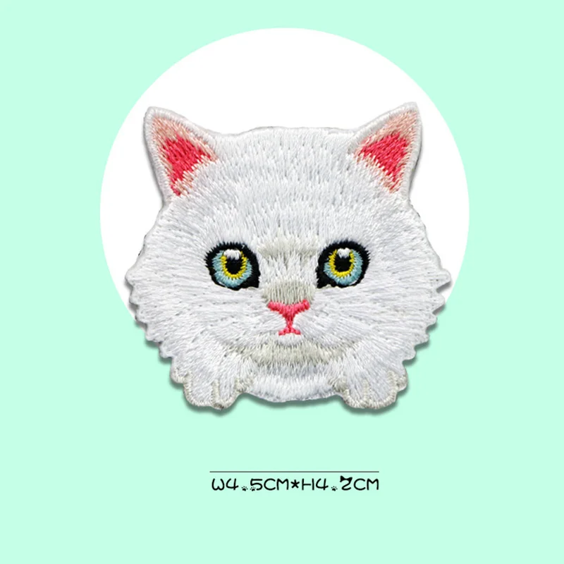 1 Piece Cute Iron on Patch Fashion Cartoon Ragdoll Chinchilla Siamese Abyssinian Bengal Cat Sticker for Clothing DIY Accessories