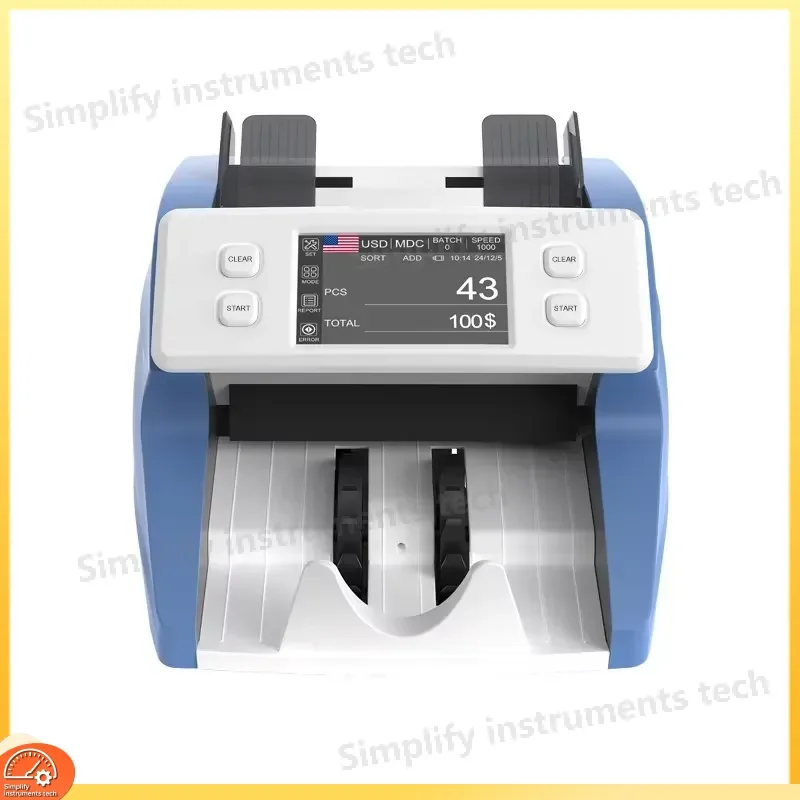 Portable Multi Currency Banknote Counter with Touch Screen for USD EUR GBP JPY CAD AUD CHF CNY MXN INR SGD MYR THB