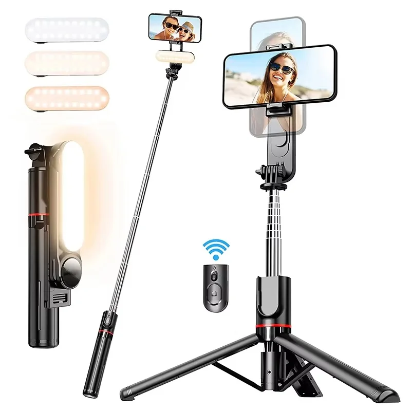 Selfie Stick Foldable Tripods With Bluetooth Remote Control 