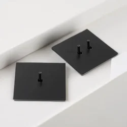 Self Resetting Switch Stainless Steel Matte Black Panel Toggle Momentary Switch Wall Light Atom Switch
