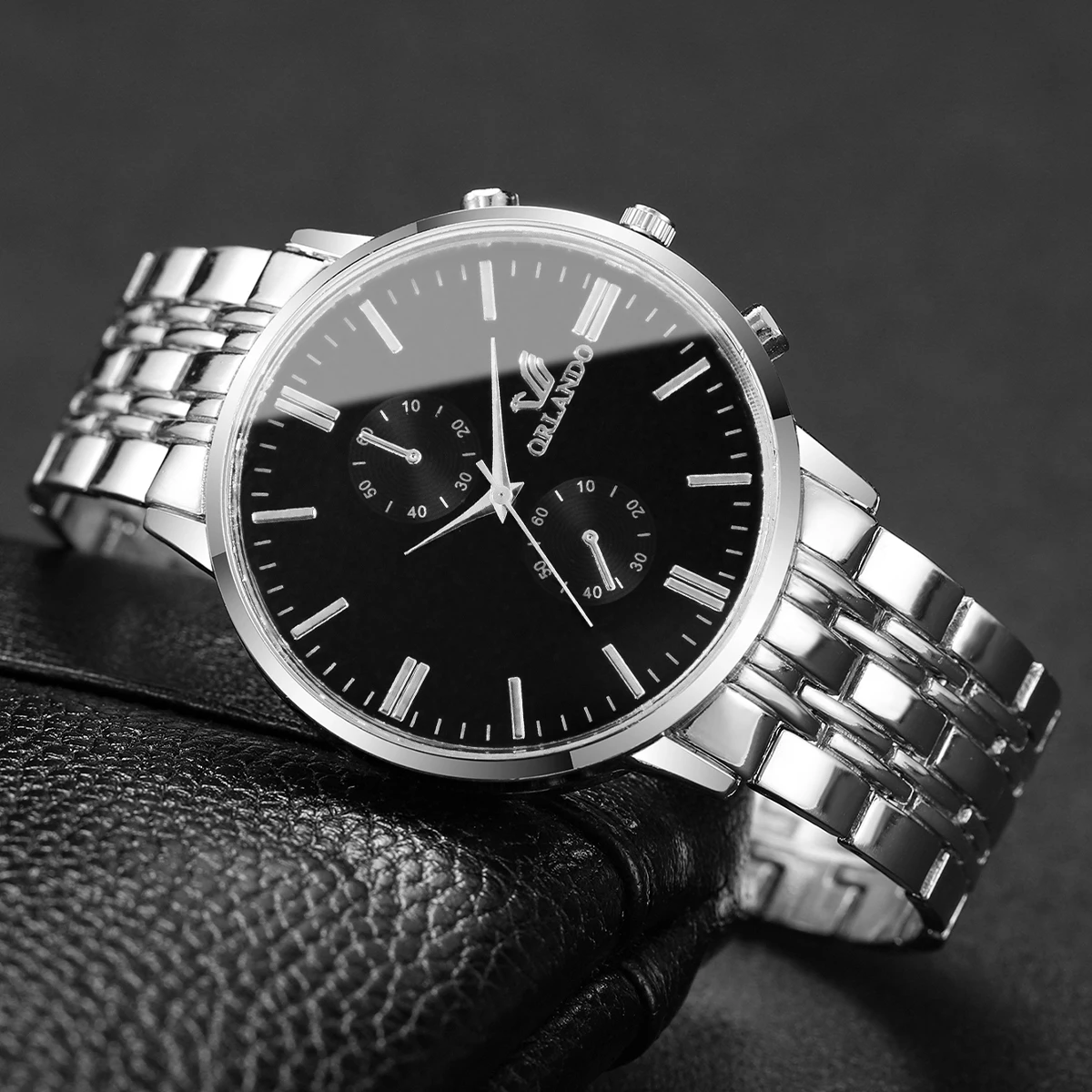 ساعة كوارتز رجالية فاخرة موضة الطلب الكبير التناظرية ساعات رجال الأعمال Reloj Hombre (بدون صندوق)