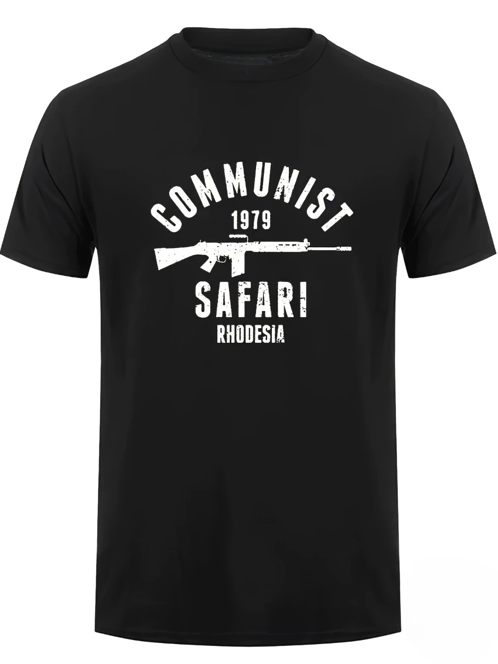 Camiseta Rhodesia 1979 Hunting Trip para hombre, estilo urbano gráfico, ropa de manga corta para hombre, camisetas para hombre para verano