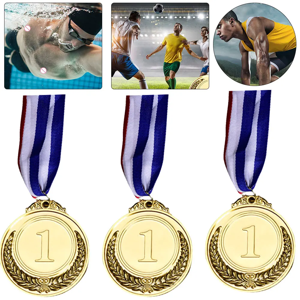 

3Pcs Award Medal Gold Silver Bronze Prizes Award Medal School Supplies (1)