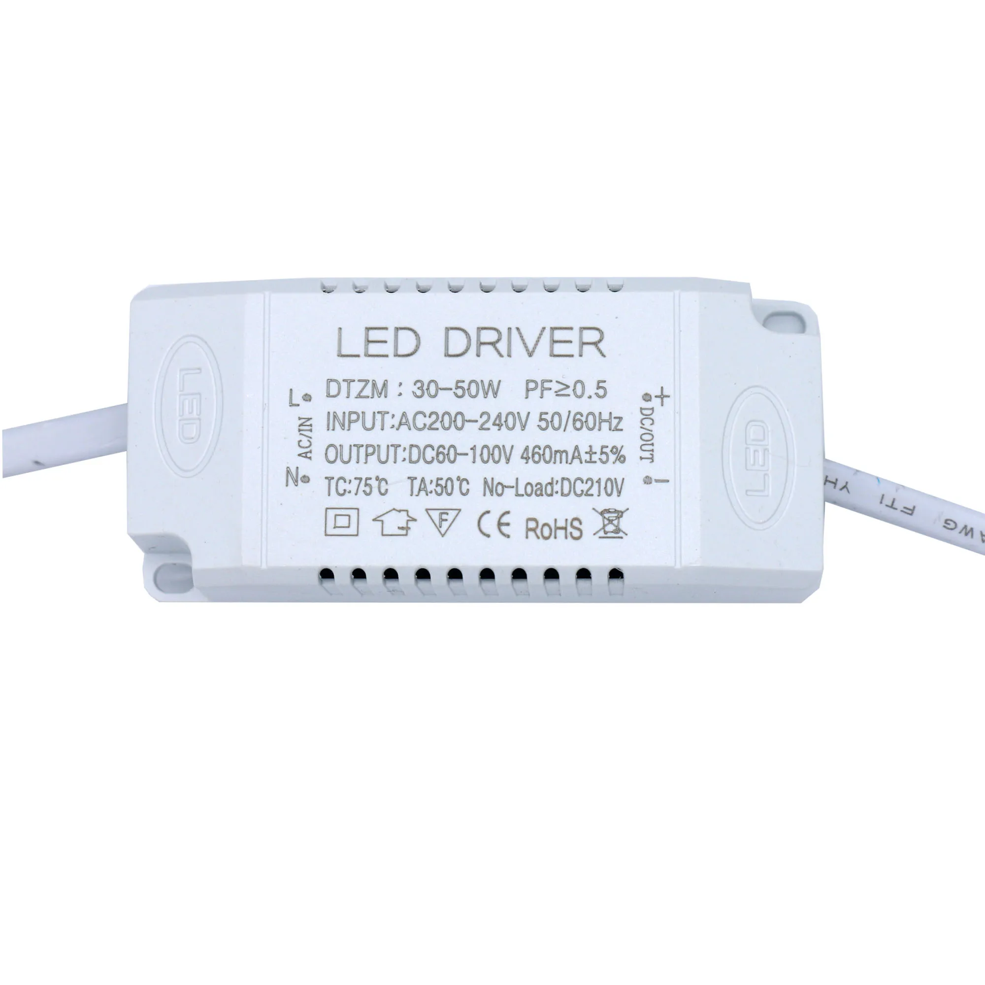 LED Driver 30-50W 460mA 60-80w 600mA With Case Panel Light LED Transformer AC200V Power Adapter DC80-120V For LED Spot Bulb DIY