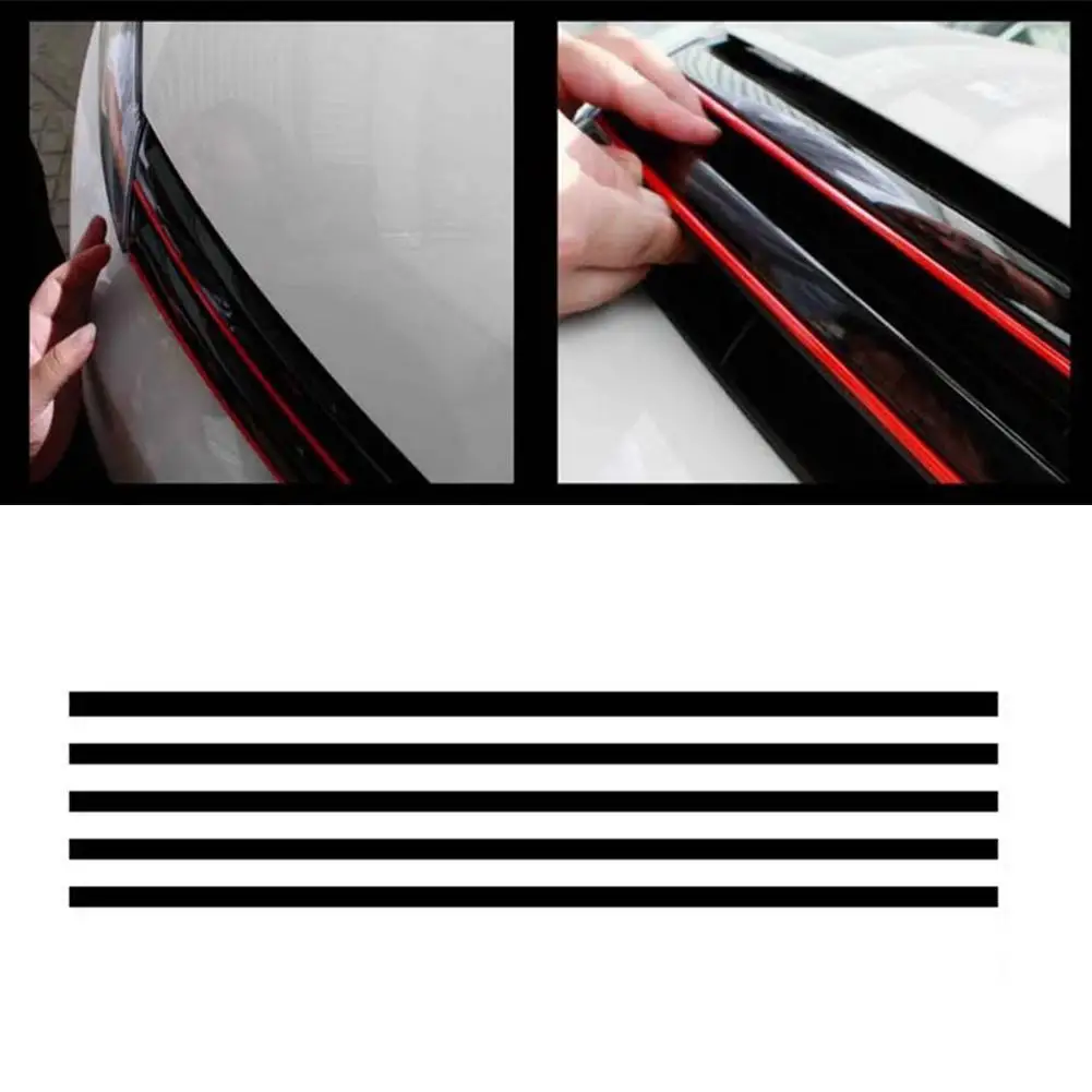 Reflective Car Strips Sticker for VW Golf 6 7 Passat Front Hood Grill Decals Waterproof Automobile Decoration Car Stickers