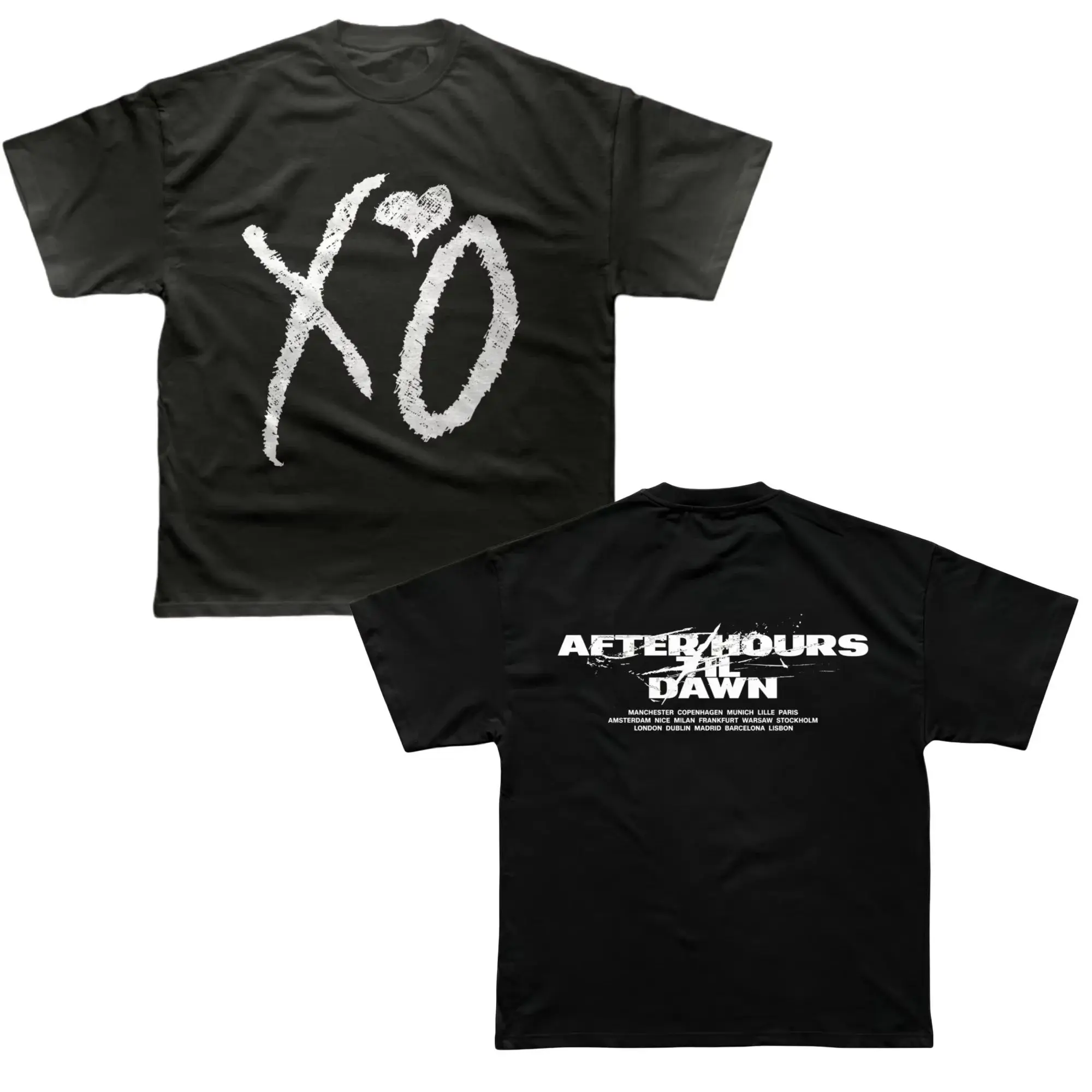 The Weeknd After Hours Til Dawn AHTD Tour 2026 T-shirt HIP POP Y2K Clothing Fashion Round Neck Print Short Sleeved Unisex