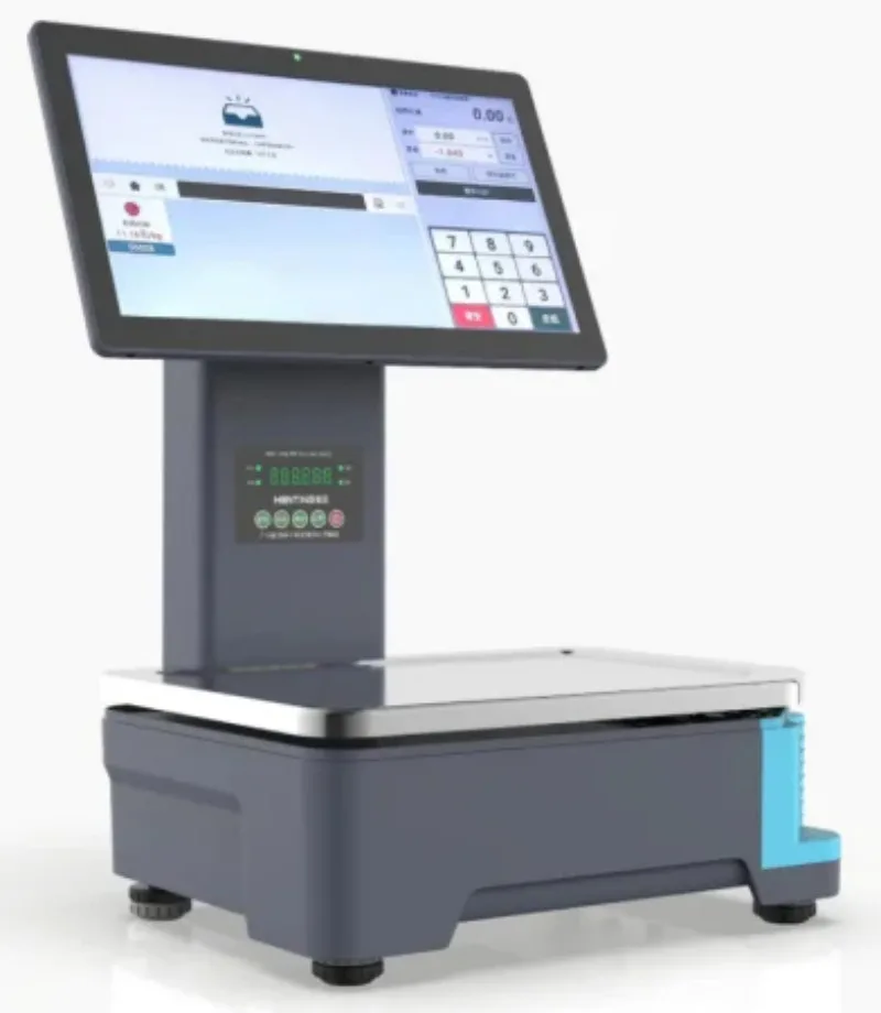 

15/30KG High Precision Barcode Label Scale, Touch Screen AI Weighing Barcode Label Printing, 1g Accuracy