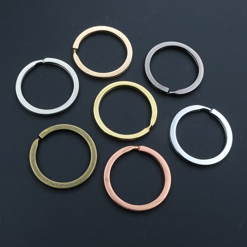 

20Pcs 25 28 30mm Gold Silver Plated Key Ring Llaveros Clasp Findings Chain Split For Jewelry Making