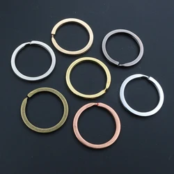 20Pcs 25 28 30mm Gold Silver Plated Key Ring Llaveros Clasp Findings Chain Split For Jewelry Making