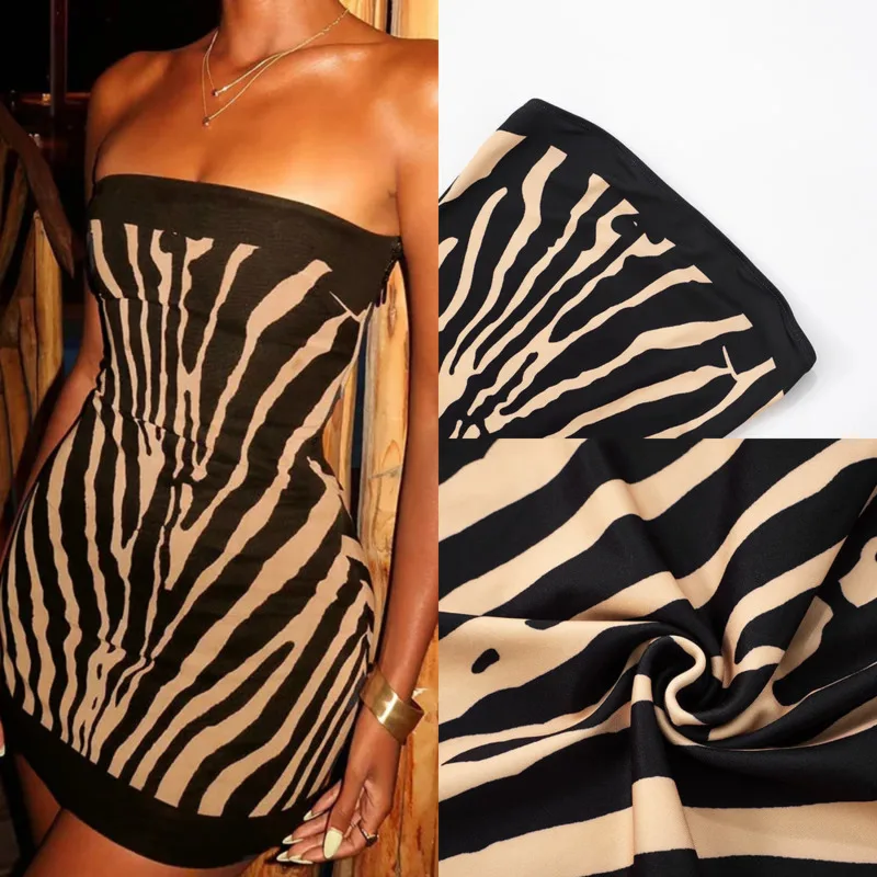 

Zebra Print Strapless Bodycon Mini Dress For Women Sexy Backless Slim Fit Tube Dress Y2K Clubwear Aesthetic Edgy Party Outfit