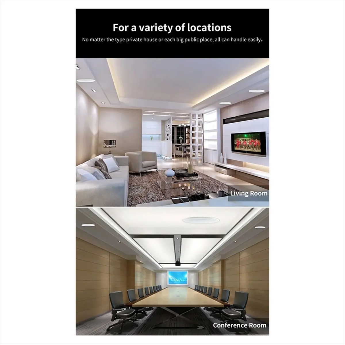 

MYdaY- 6 Inch 8 Ohm Ceiling Speaker Full Range Stereo Sound High Fidelity Sound Quality Passive Speakers Home Music System