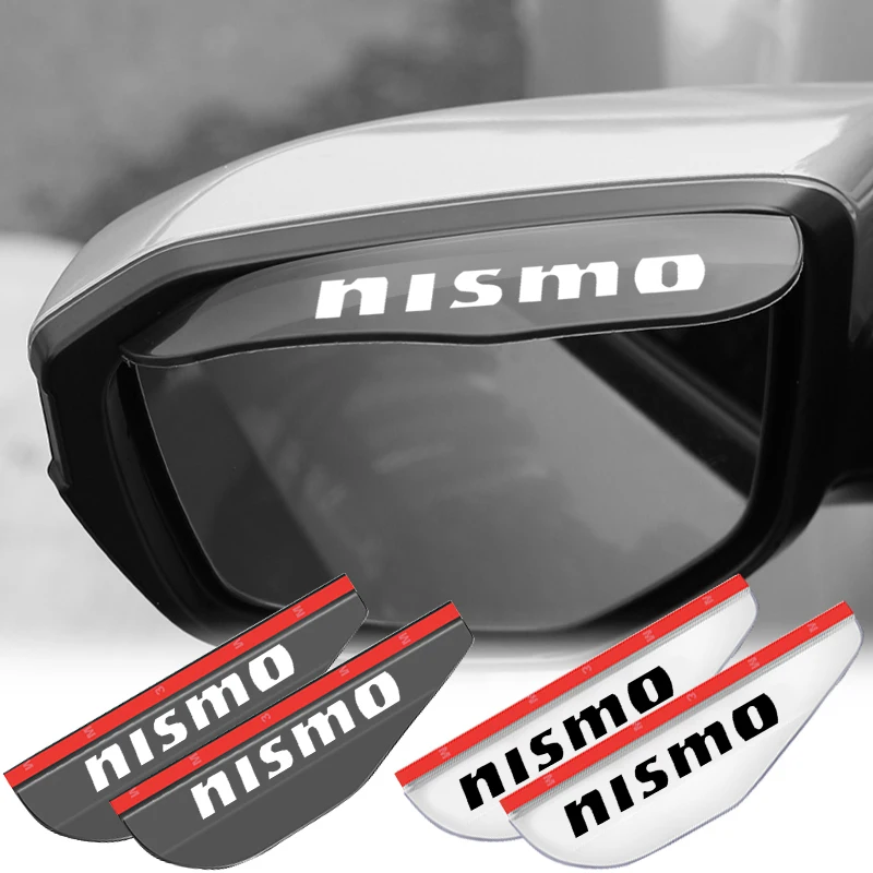 Auto-Rückspiegel Regenschutz Sonnenblende Augenbrauenschutz für Nismo Nissan Emblem R34 GTR Tiida Sylphy Teana X-trail 1 Qashqai