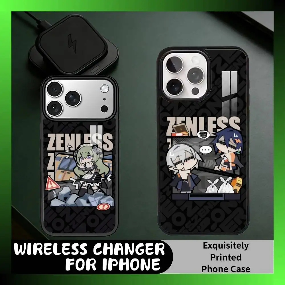 

Fanart ZZZERO Cute Characters Phone Case For iPhone17,16,15,14,13 Plus,Pro Max Magnetic For Magsafe Wireless Charging