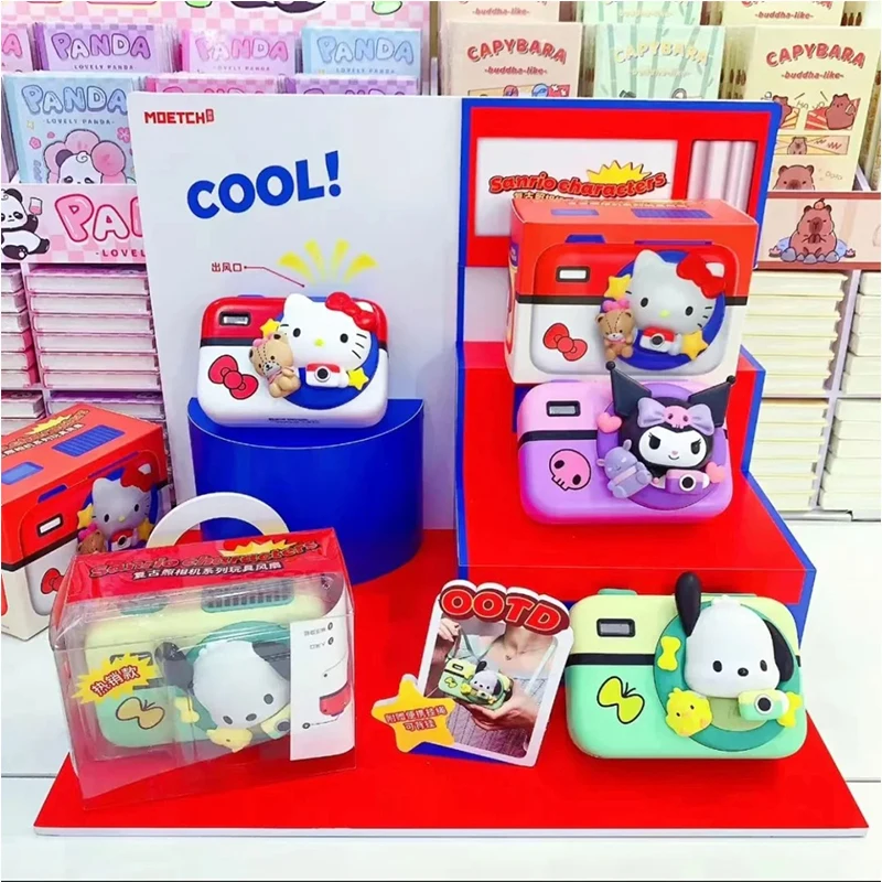 

Original Sanrio Retro Camera Series Blind Box Toy Fan Hello Kitty Kuromi Pochacoo Trendy Plaything Collectible Vintage Style