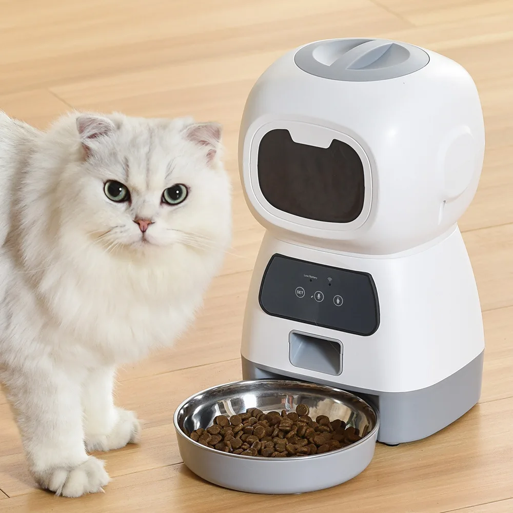 

Customized Smart Remote Video Feeder Stylish Automatic Pet Water Dispenser for Cats Small Animals Battery Powered