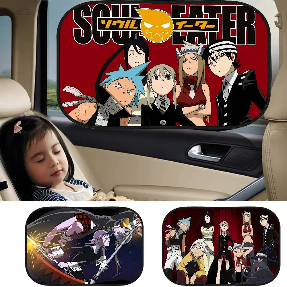 

S-Soul E-Eater Anime 1PCS Car Electrostatic Sunshade UV Protector Self Adhesive Car Side Window Sun Visor Protection Film