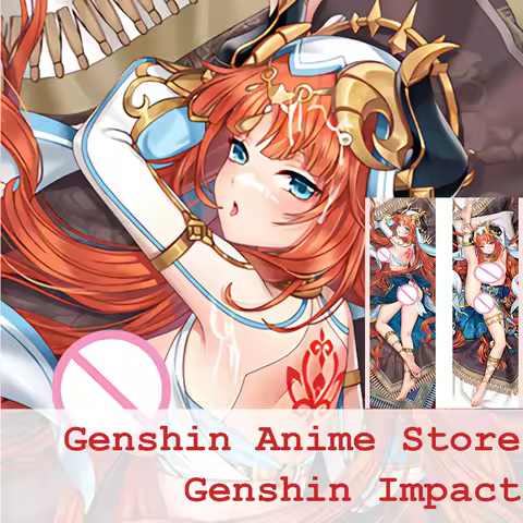 Double-Sided Print Dakimakura Anime Genshin Impact Nilou Pillow Case Hugging Body Pillow Cushion Cover Otaku Fullbody Pillowcase