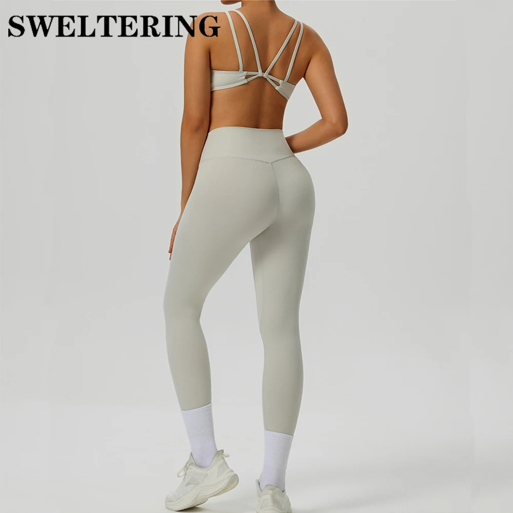 

2 Piece Yoga Clothes Fitness Suit Gym Workout Clothes Women's Pilates Tracksuit Sports Bra Leggings Suit Push Up Athletic Wear