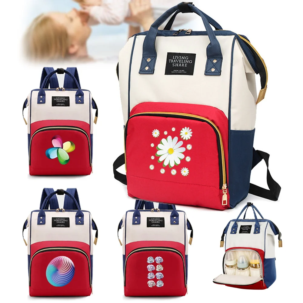 

Outdoor Travel Mommy Bag Large Capacity Organizer Handbag Travel Needments Babybag Waterproof Tote Backpacks 3D Pattern