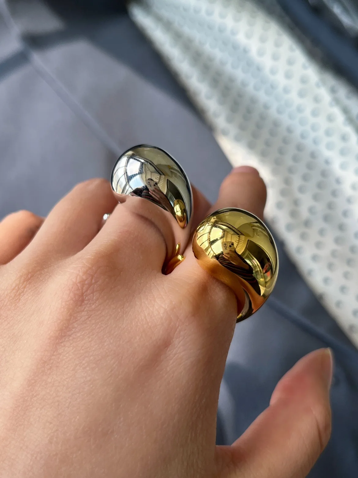 

Brass Chunky Stackable Rings Women Jewelry Punk Designer Club Cocktail Party Boho Japan Korean