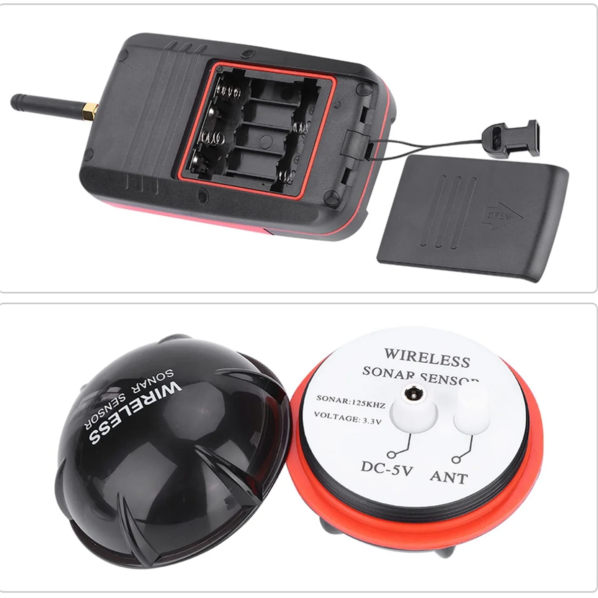 BABQ 100M Portable Sonar Fish Finders Fishing Lure Fathometer Fishing Finder Alarm Transducer Lake Sea Fishing