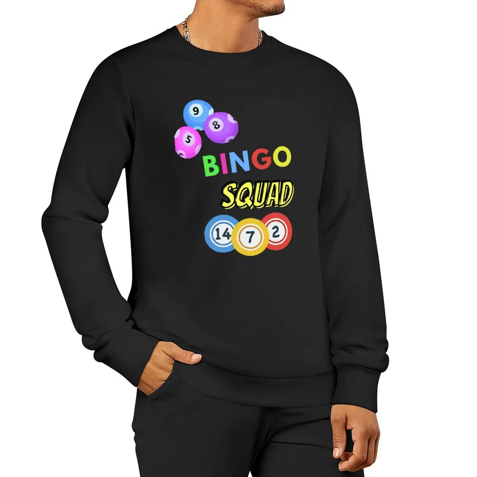 

Bingo Squad For Bingo Players Pullover Hoodie male clothes korean style clothes anime clothing men's sweatshirt