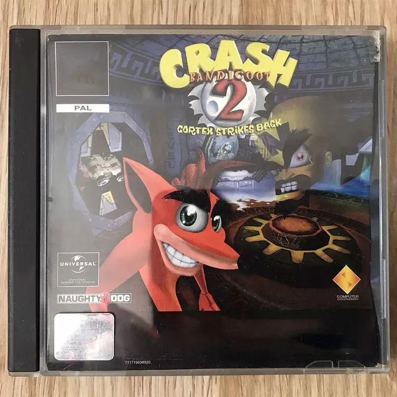 PS1 Crash Bandicoot 2 PAL Copy Disc Game Black Bottom Unlock Console Station 1 Retro Optical Driver Video Game Part