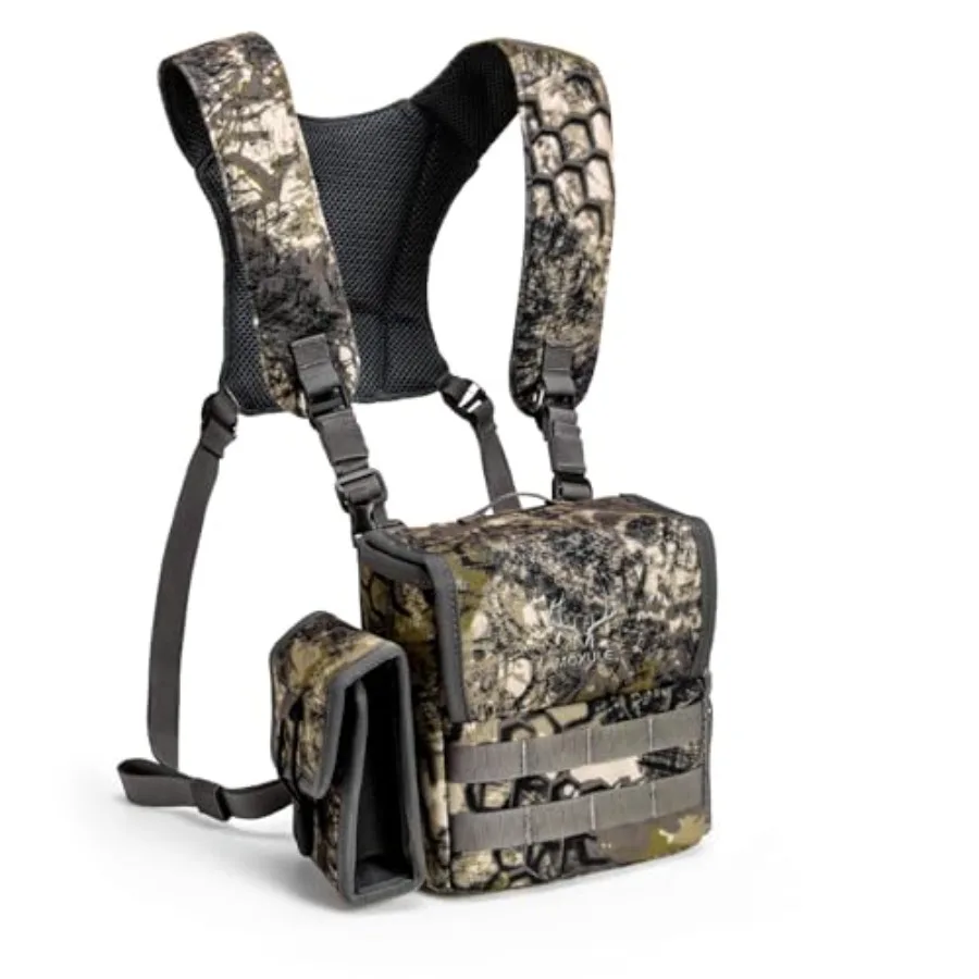 

Binocular Harness Chest Pack - Bino Case with Rangefinder Pouch and Waterproof Cover for Hunting Hiking Birdwatching - BINO R1