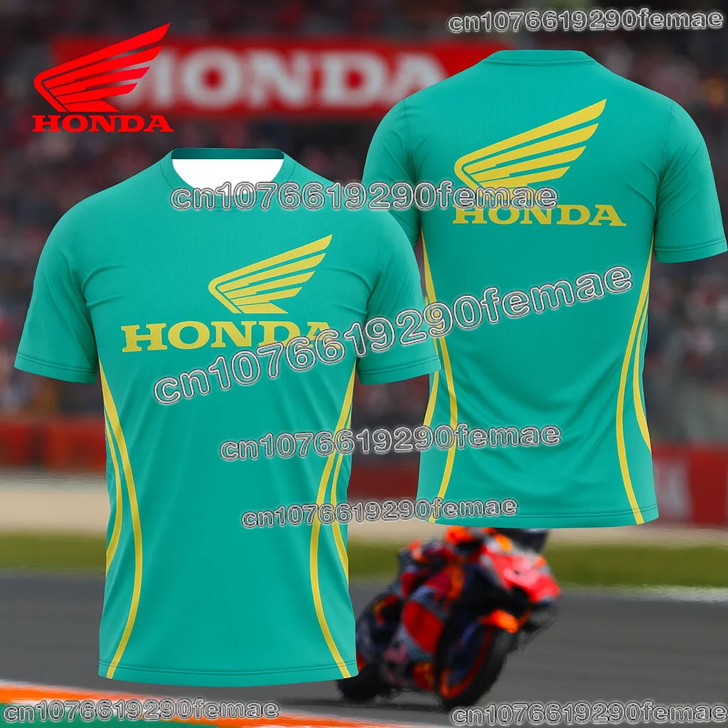 2026 New Honda Motorcycle Racing T-shirt for Men Breathable Sweat Wicking Quick Dry Comfortable High Quality Riding Top