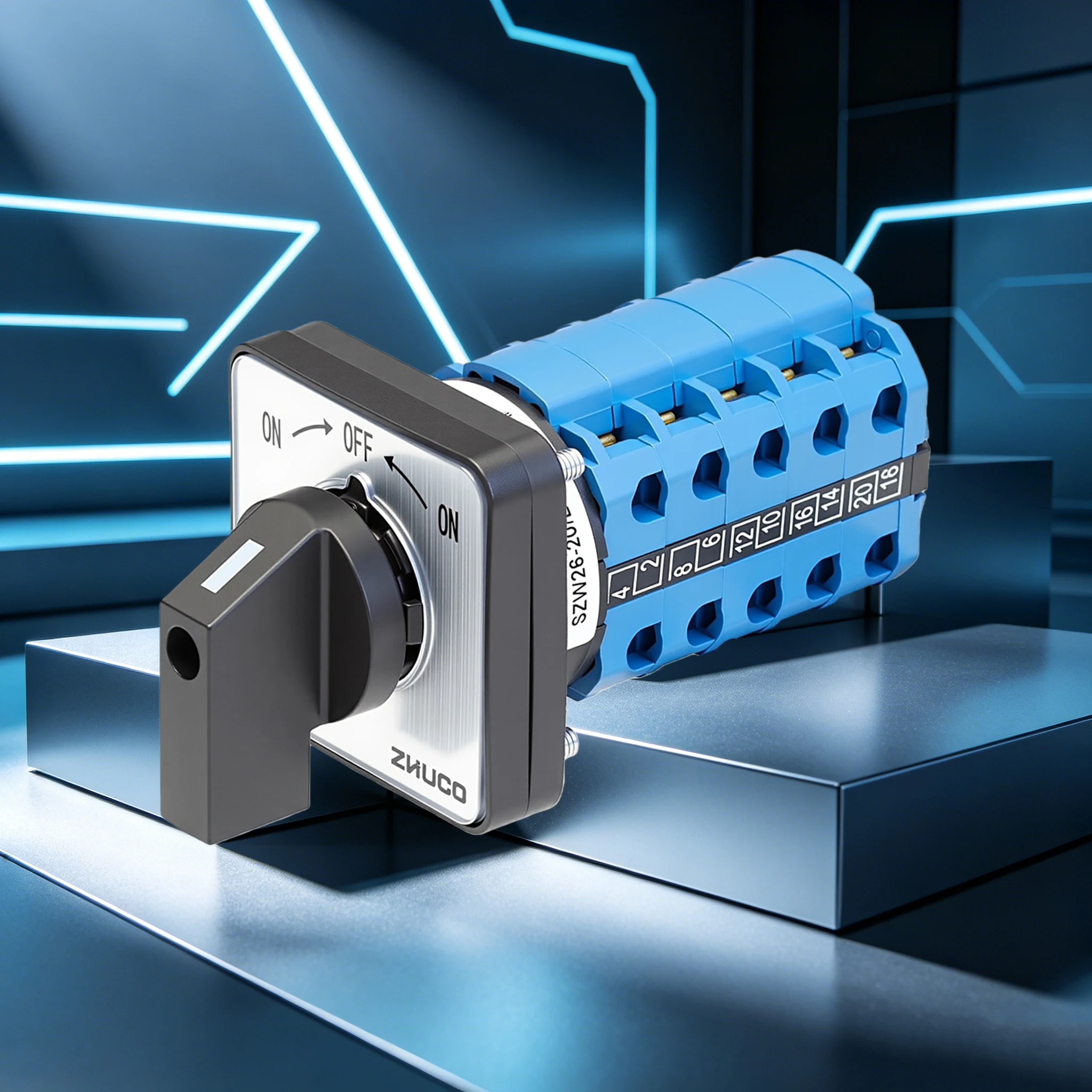 ZHUCO SZW26-20 5-Stage Silver Contact Cam Changeover Switch, Compatible with LW26, LW28, JYW26, LW38D, LW39B, Universal & Com