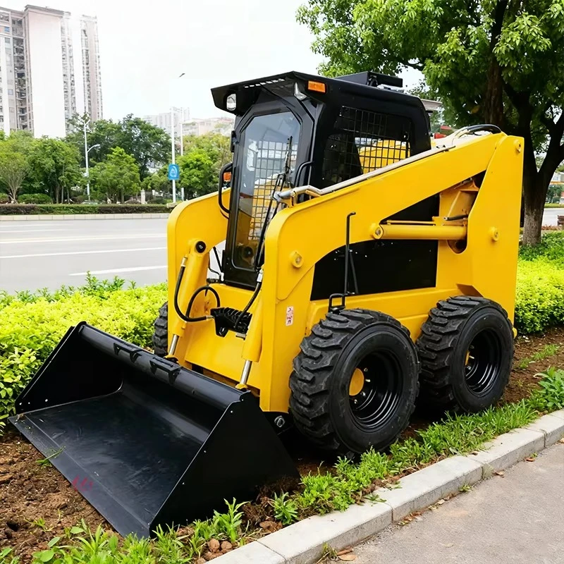 High Performance 4x4 Wheel New Multi-functional Skid Steer 1.5 Ton 2 Ton 3 Ton Mini Front End Loader for Earth-Moving Customized
