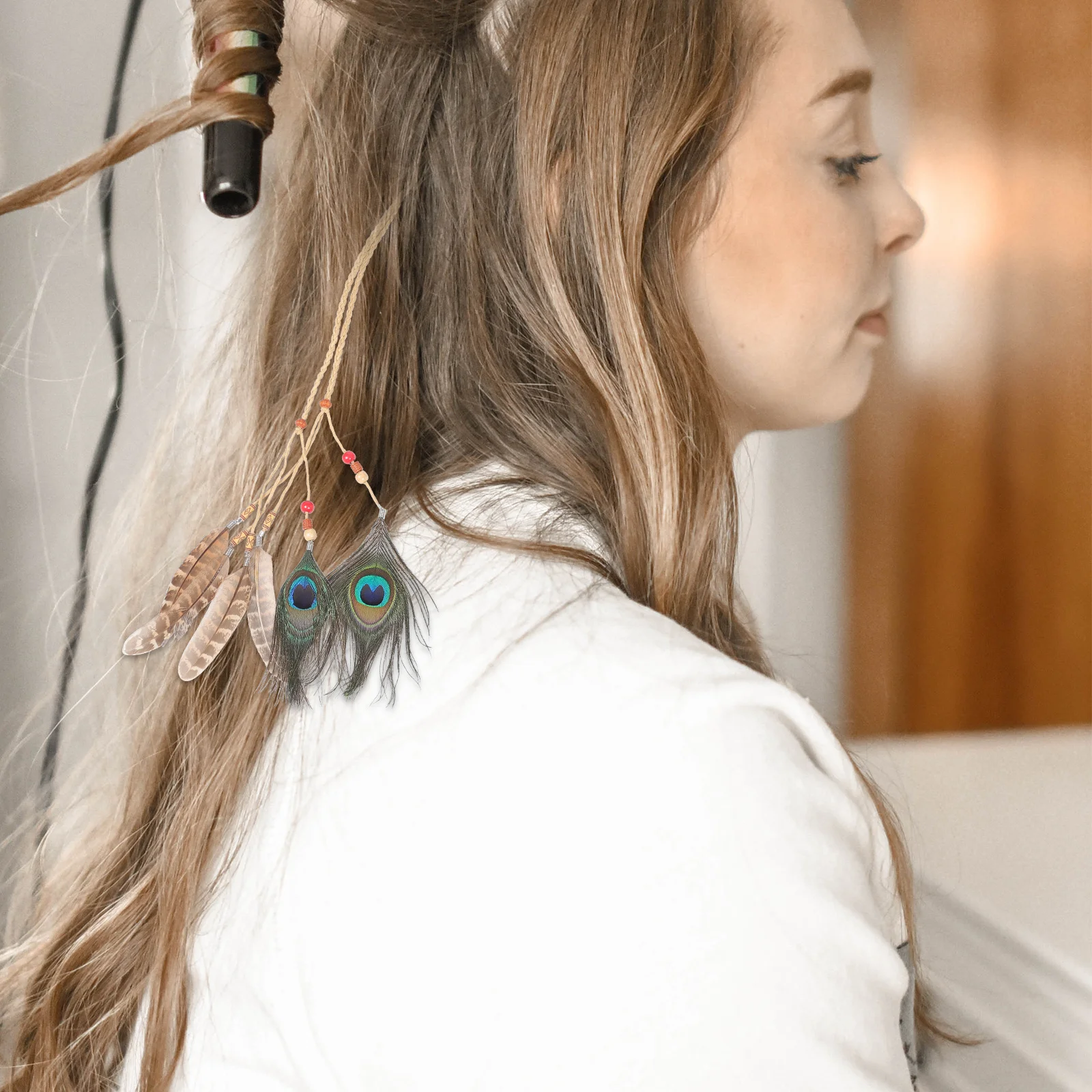 

Headband Bohemian Indian Hair Accessories For Women Adjustable Headpiece Festival Wedding Party Costume Plume