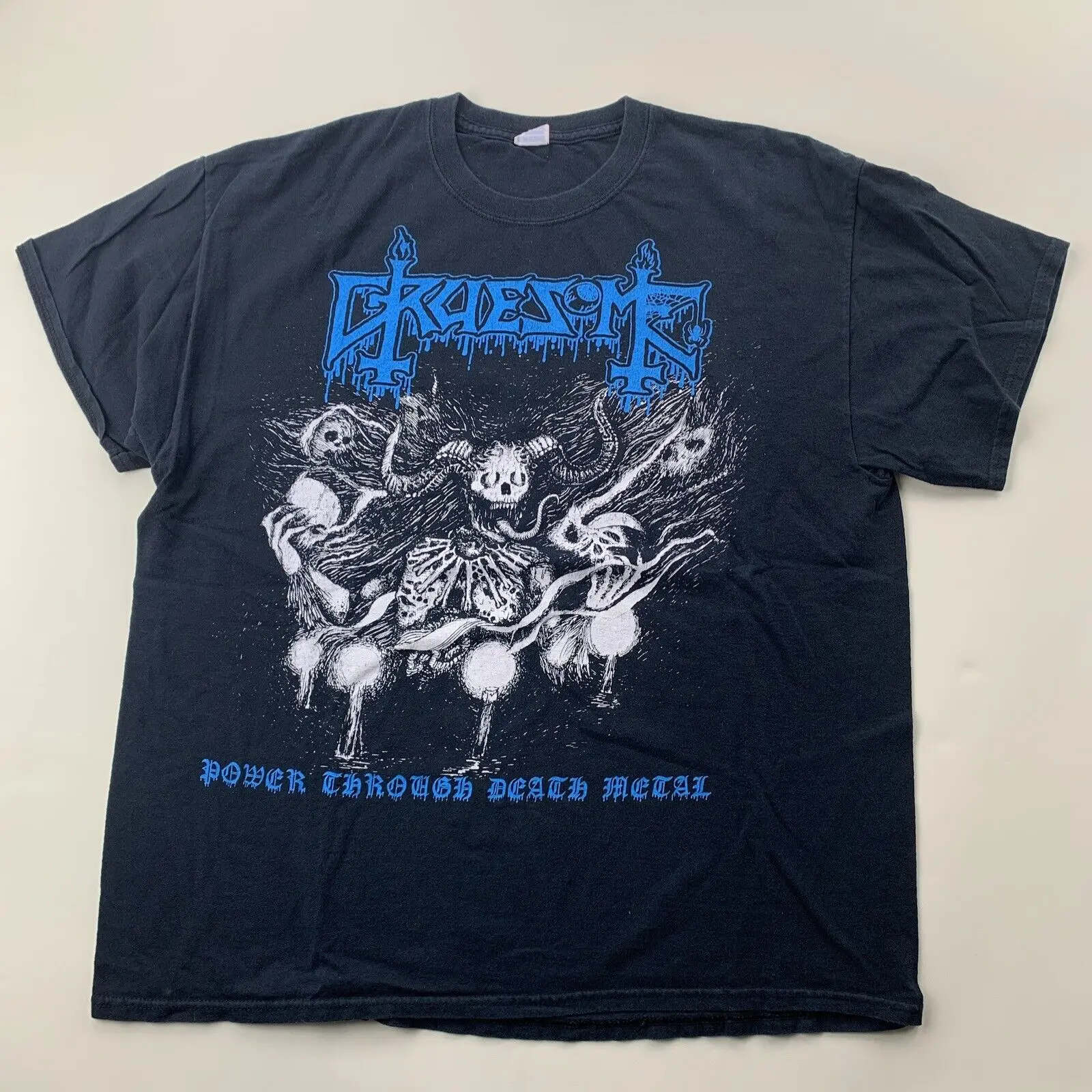 2015 Gruesome Band T Shirt Xl Power Through Death Metal