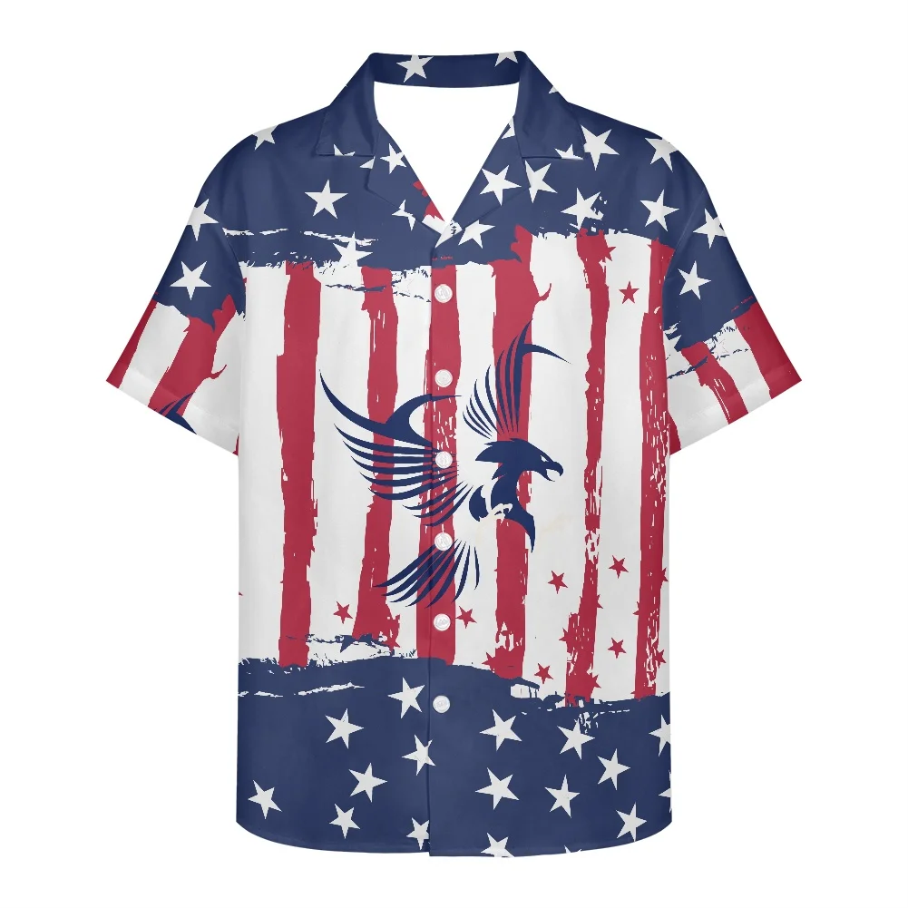 

Polynesian Tribal Casual Business Flag Print Shirts Men Turn Down Collar Short Sleeve The New Button Slim Fashion Men'S Tops