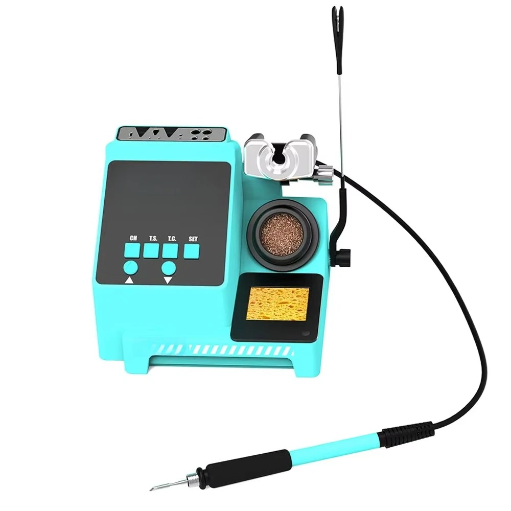 

RF4 RF-S110 Smart Soldering Station Temp Control 210 Handle, Fast Heating, Metal Touch Memory Foot Pedal Temp Compensation