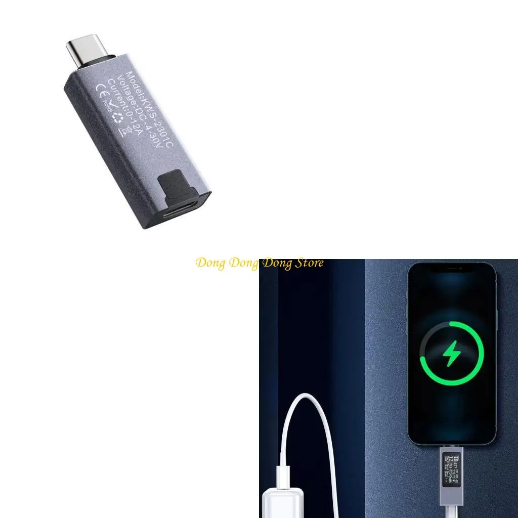 

KOWSI Current Tester USB C Meter Tester Voltmeter Ammeter Detector USB C Charging Detector LED Display Portable