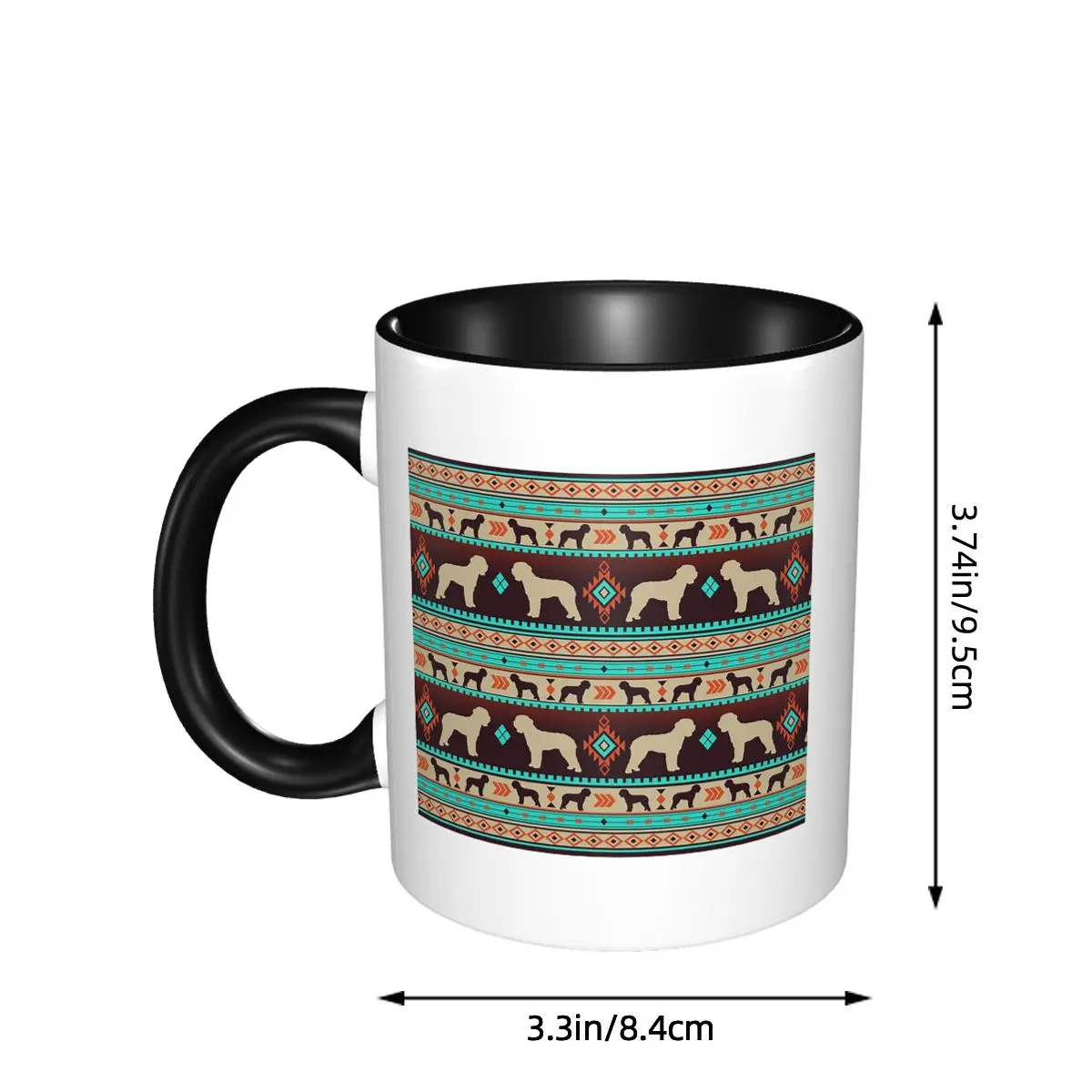 Boho Dogs Lagotto Romagnolo Sunset Mug Funny Ceramic Coffee Cups Tea Mugs Milk Cup Drinkware Gifts for Woman Man
