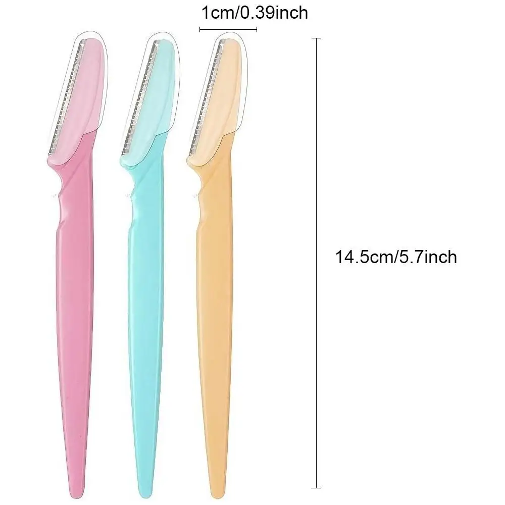 The New Eyebrow Trimmer Comes in Four Colors, a Facial Hair Removal Tool Suitable for Beginners, a Facial Eyebrow Razor, and a Peach Hair Removal Razor with Protective Cover