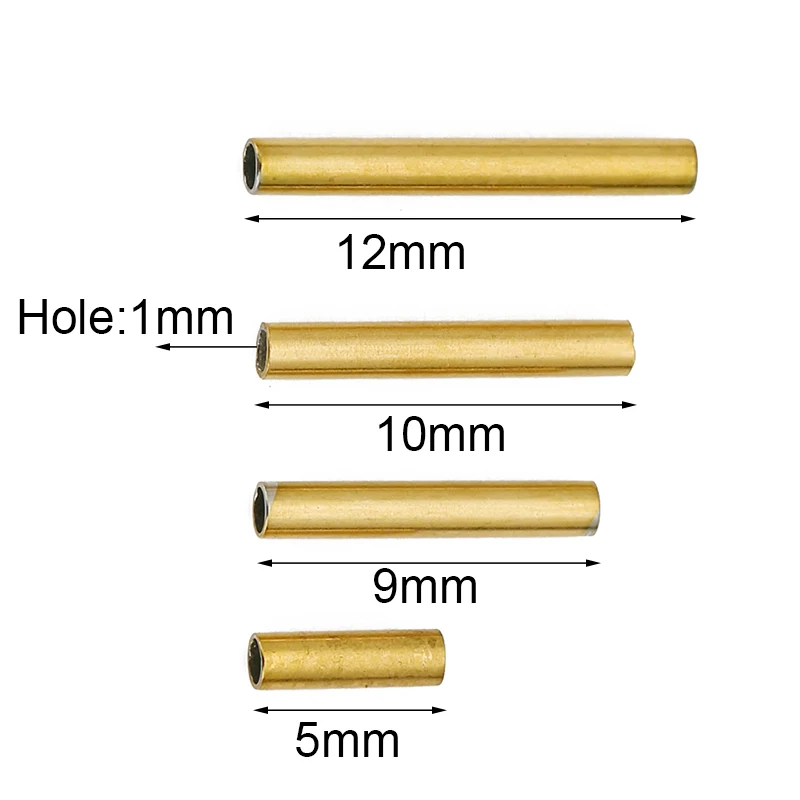50pcs Stainless Steel Tube Spacer Beads 5mm 9mm 10mm 12mm PVD Never Fade Necklace Beads For Diy Bracelet Findings Jewelry Making image 2