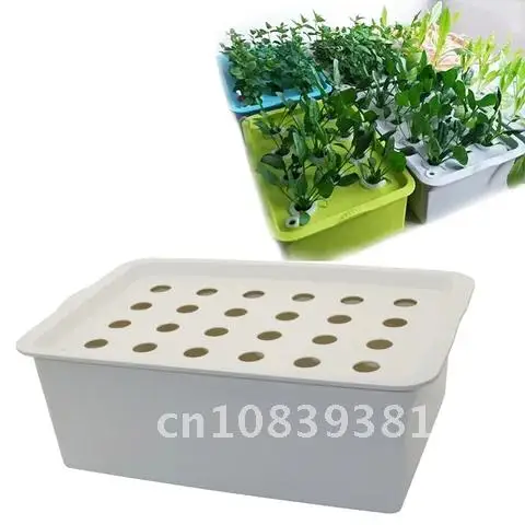 

Hydroponic Kit 24 Holes Plant Site Garden Pots Seedling Pots Indoor Cultivation Box Grow Kit Bubble Nursery Pots 1 Set