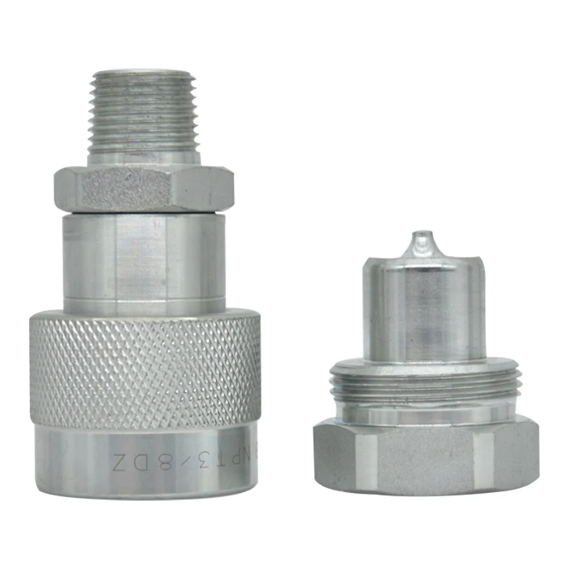 Hydraulic Quick Connector Jack Oil Pipe Connector High Pressure 72MPa Double Self Sealing Internal and External Thread