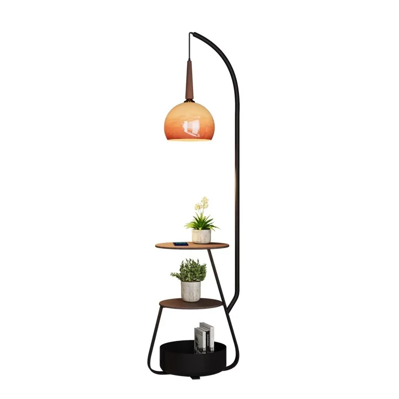 

Medieval grapefruit floor lamp, high-end shelf next to the living room sofa, bedroom bedside table integrated lamp