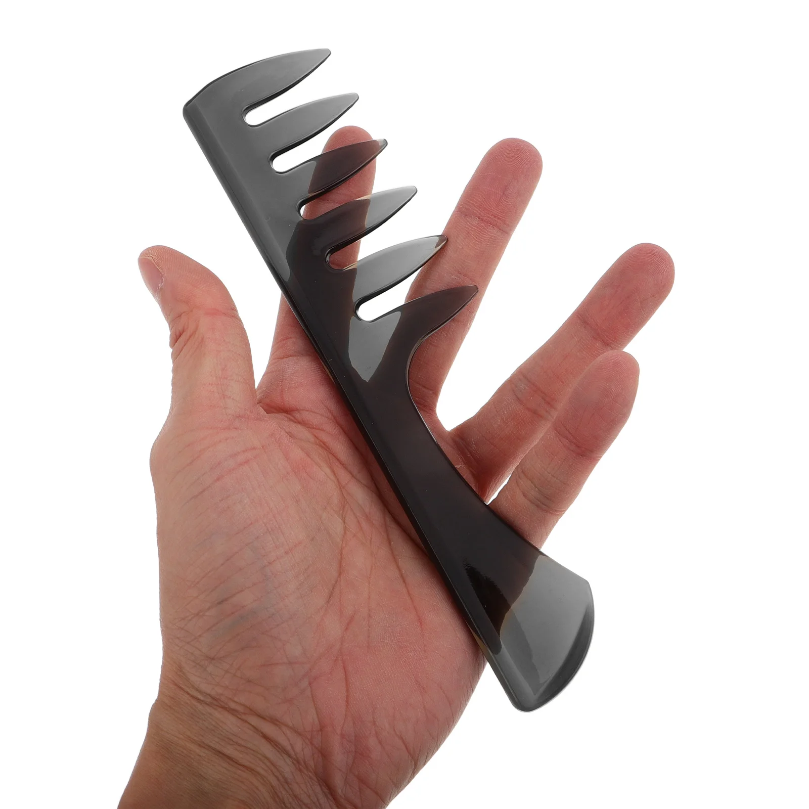 

Styling Hair Comb Blue Wide Tooth Vintage Oil Head Detangling Comb For Men Women Salon Barber Tool Smooth Teeth Plastic