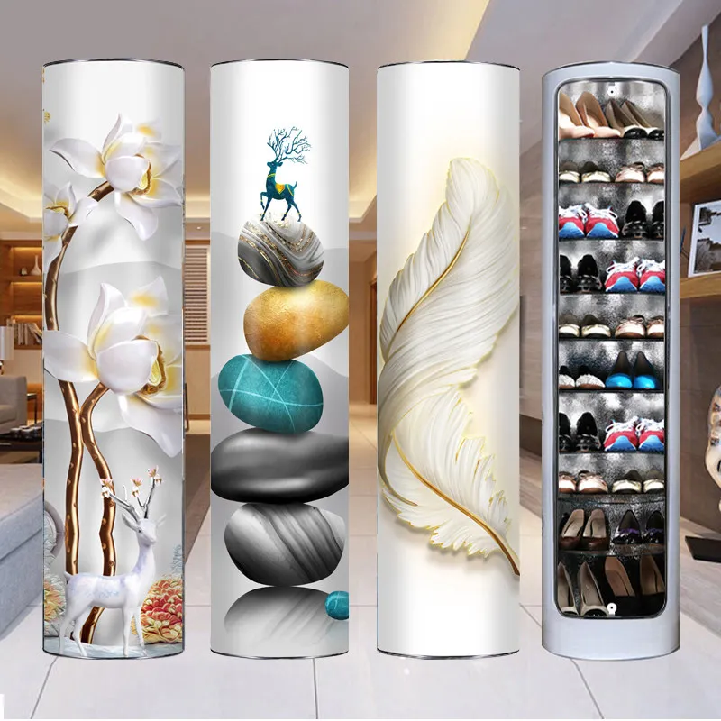 Home 360 degree rotating shoe cabinet bacteria disinfection round cylindrical storage cabinets shoes organizer shoerack shelf